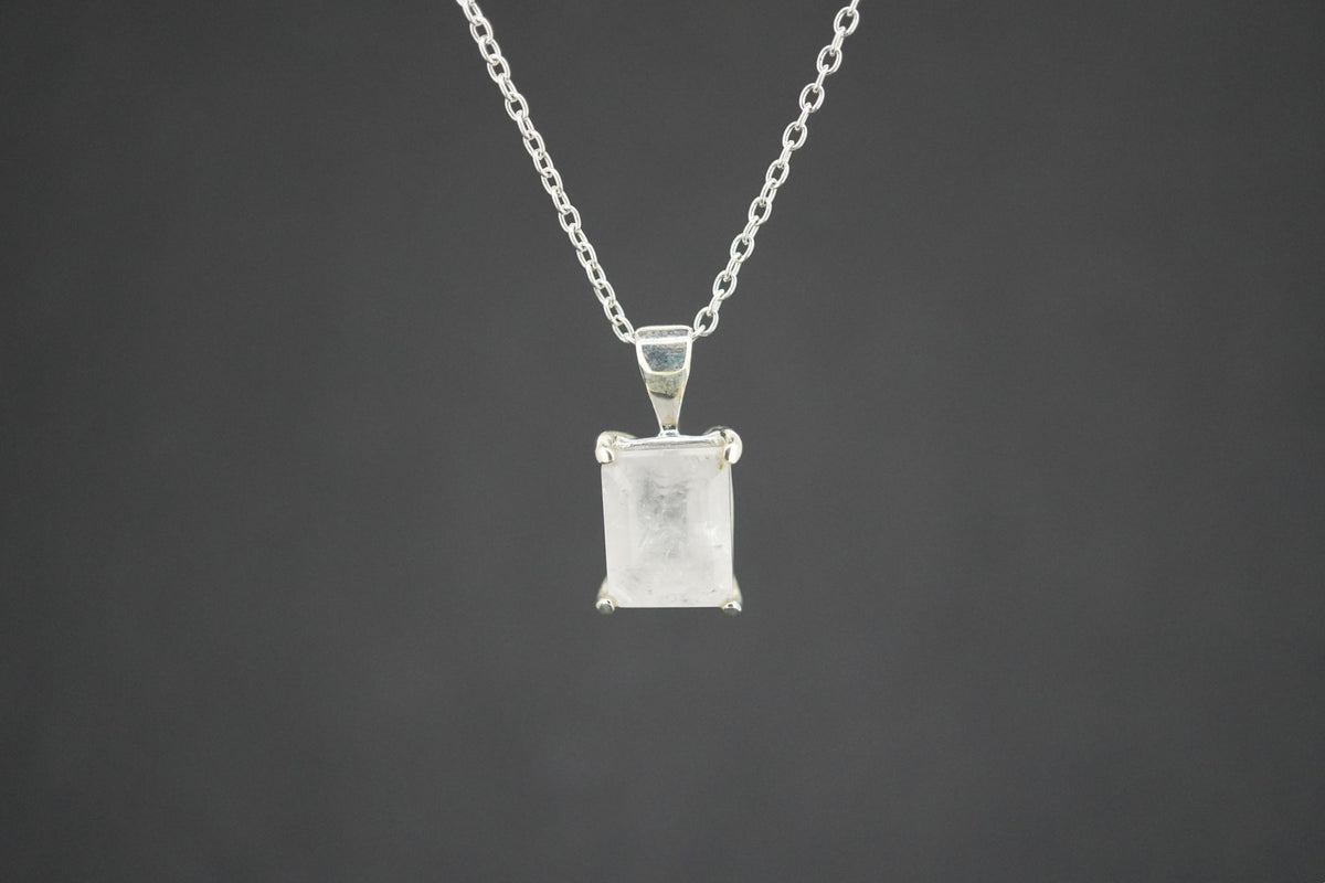 Kingdom 'Diamond' Sterling Silver Rectangular Pendant