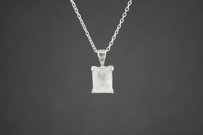 Kingdom 'Diamond' Sterling Silver Rectangular Pendant