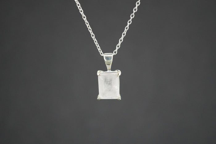 Kingdom 'Diamond' Sterling Silver Rectangular Pendant