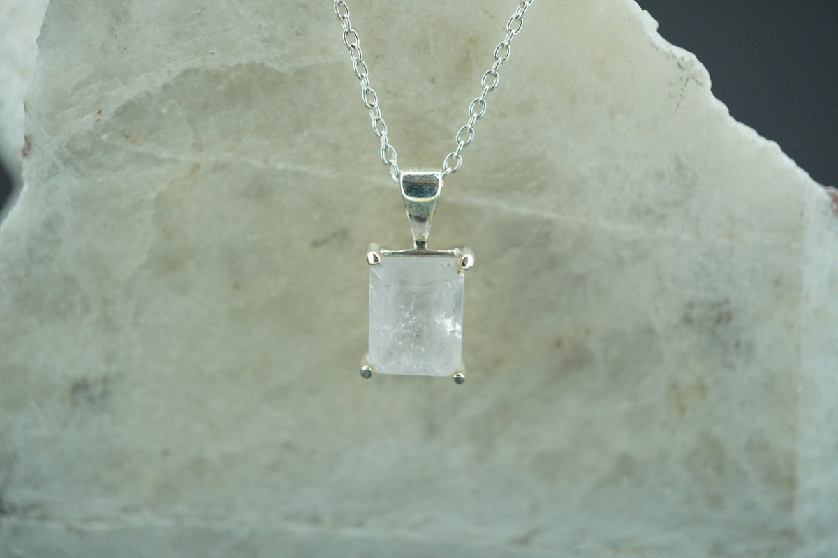 Kingdom 'Diamond' Sterling Silver Rectangular Pendant