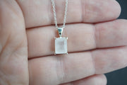 Kingdom 'Diamond' Sterling Silver Rectangular Pendant
