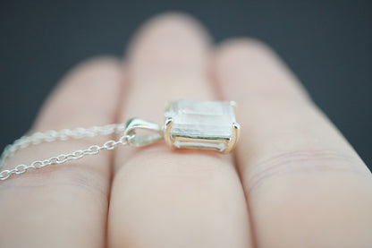 Kingdom 'Diamond' Sterling Silver Rectangular Pendant