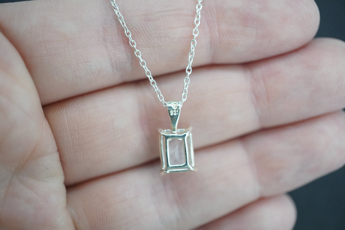 Kingdom 'Diamond' Sterling Silver Rectangular Pendant