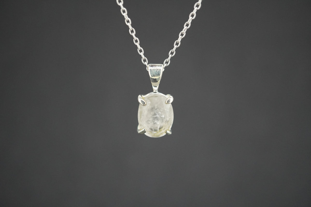 Kingdom 'Diamond' Sterling Silver Oval Pendant
