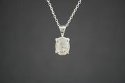 Kingdom 'Diamond' Sterling Silver Oval Pendant