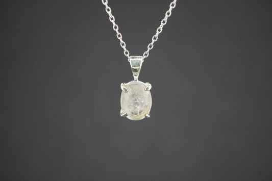 Kingdom 'Diamond' Sterling Silver Oval Pendant