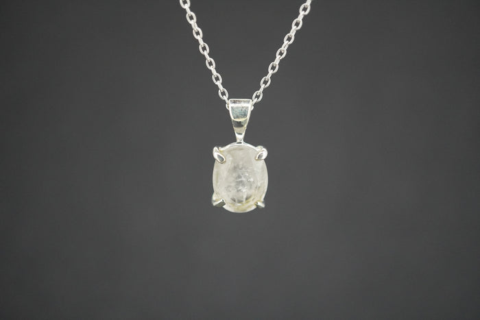 Kingdom 'Diamond' Sterling Silver Oval Pendant