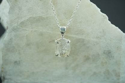 Kingdom 'Diamond' Sterling Silver Oval Pendant