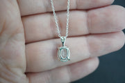 Kingdom 'Diamond' Sterling Silver Oval Pendant