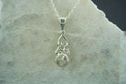 Kingdom 'Diamond' Sterling Silver Celtic Round Pendant
