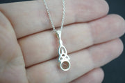 Kingdom 'Diamond' Sterling Silver Celtic Round Pendant