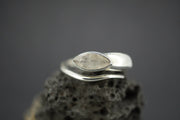 Kingdom 'Diamond' Sterling Silver Snake Marquise Ring