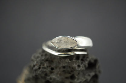 Kingdom 'Diamond' Sterling Silver Snake Marquise Ring