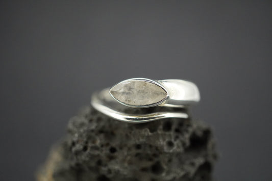 Kingdom 'Diamond' Sterling Silver Snake Marquise Ring