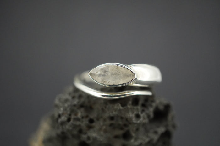 Kingdom 'Diamond' Sterling Silver Snake Marquise Ring