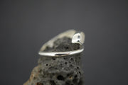 Kingdom 'Diamond' Sterling Silver Snake Marquise Ring