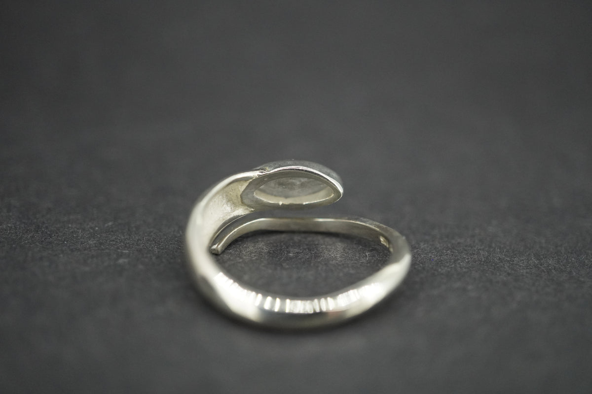 Kingdom 'Diamond' Sterling Silver Snake Marquise Ring