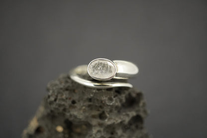 Kingdom 'Diamond' Sterling Silver Snake Oval Ring