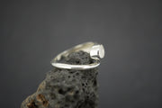 Kingdom 'Diamond' Sterling Silver Snake Oval Ring