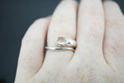 Kingdom 'Diamond' Sterling Silver Snake Oval Ring