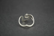 Kingdom 'Diamond' Sterling Silver Round Wave Ring