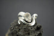 Kingdom 'Diamond' Sterling Silver Drop Wave Ring