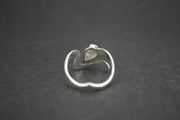 Kingdom 'Diamond' Sterling Silver Drop Wave Ring
