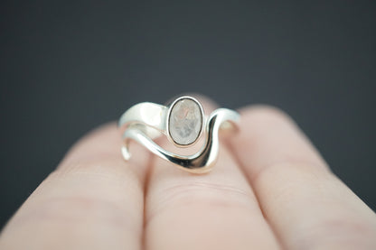 Kingdom 'Diamond' Sterling Silver Oval Wave Ring
