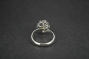 Kingdom 'Diamond' Sterling Silver Oval Rough Rock Ring