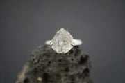 Kingdom 'Diamond' Sterling Silver Round Rough Rock Ring