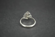 Kingdom 'Diamond' Sterling Silver Round Rough Rock Ring