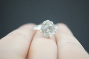 Kingdom 'Diamond' Sterling Silver Round Rough Rock Ring