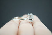 Kingdom 'Diamond' Sterling Silver Round Rough Rock Ring