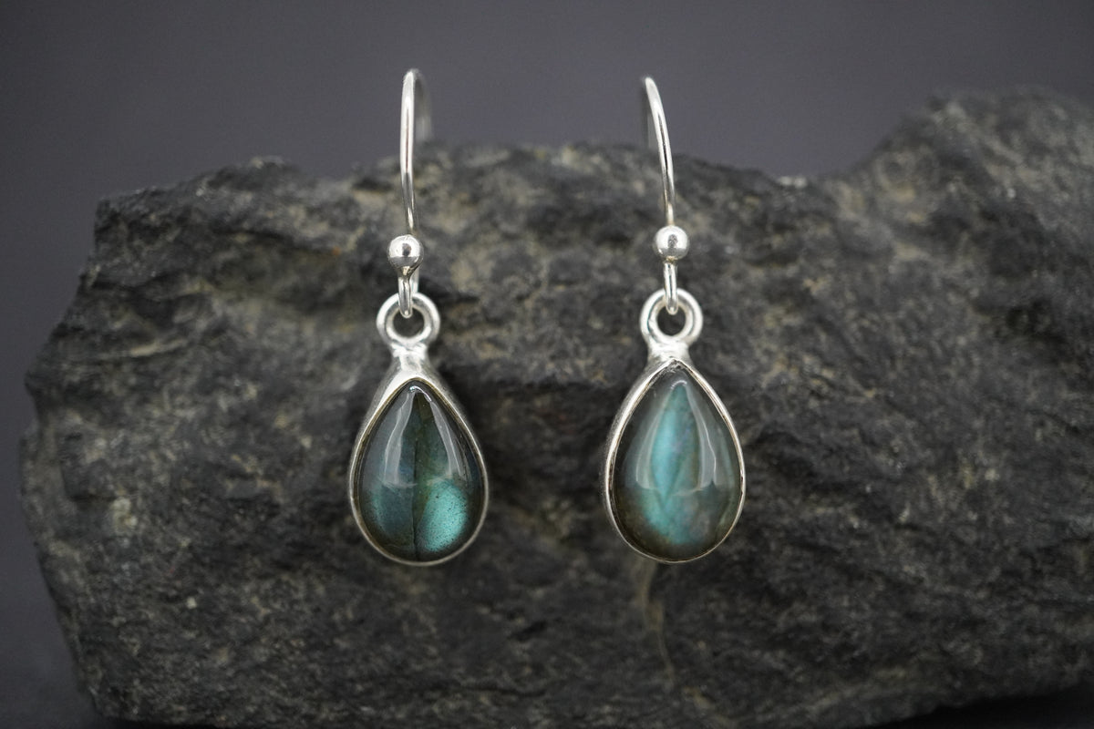 Labradorite Sterling Silver Drop Earrings