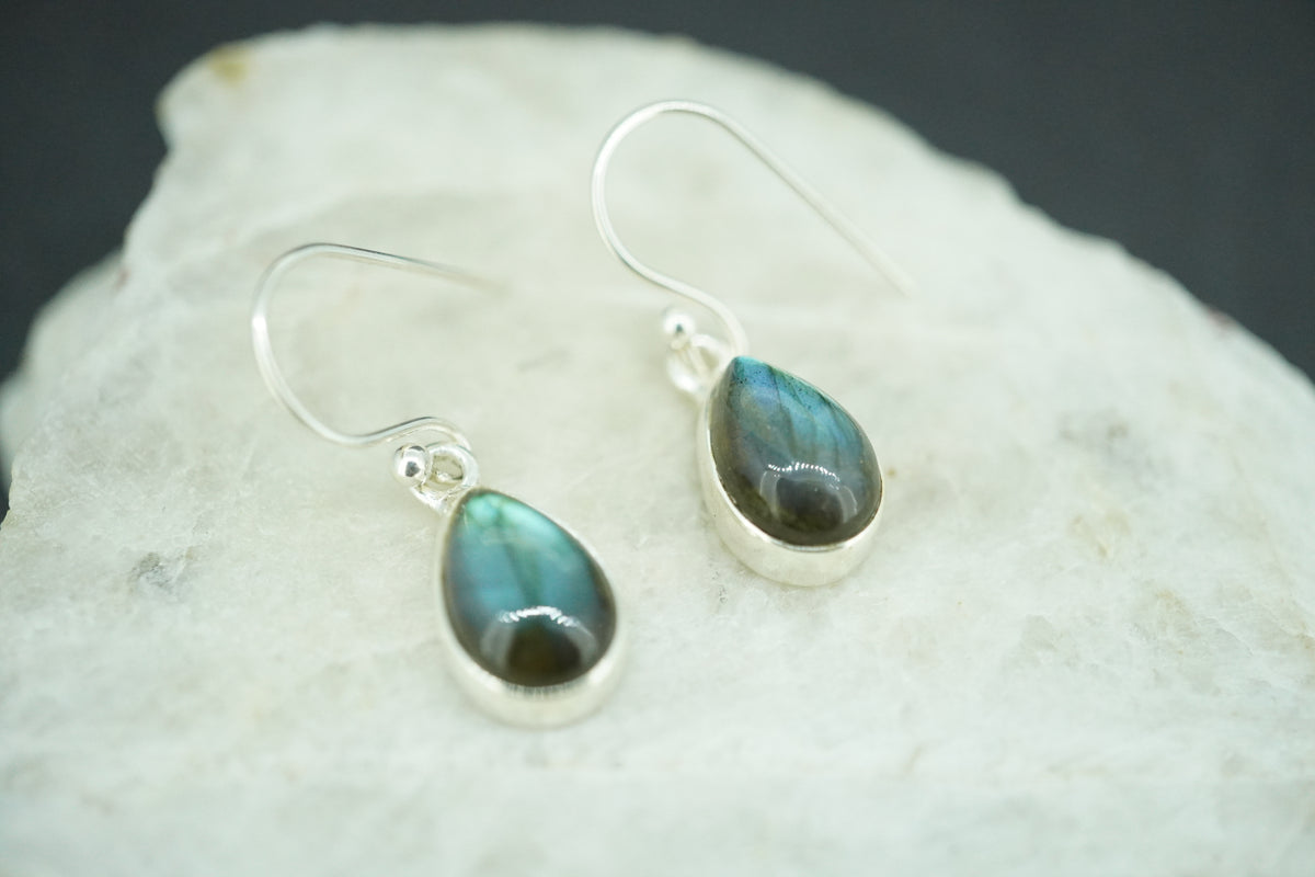 Labradorite Sterling Silver Drop Earrings