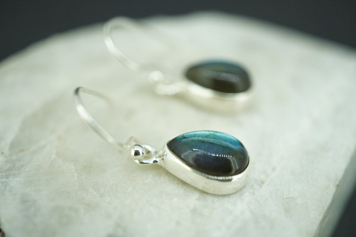 Labradorite Sterling Silver Drop Earrings