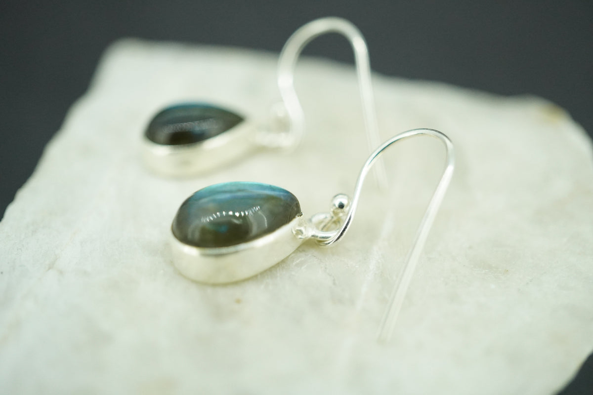 Labradorite Sterling Silver Drop Earrings
