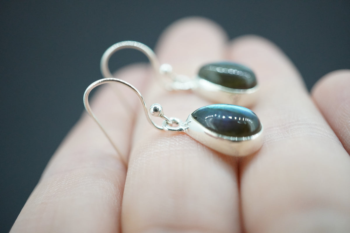 Labradorite Sterling Silver Drop Earrings