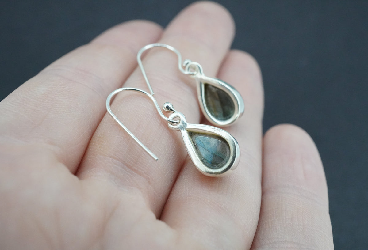 Labradorite Sterling Silver Drop Earrings