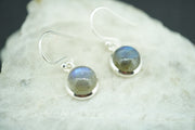 Labradorite Sterling Silver Round Drop Earrings