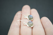 Labradorite Sterling Silver Round Drop Earrings