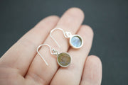 Labradorite Sterling Silver Round Drop Earrings