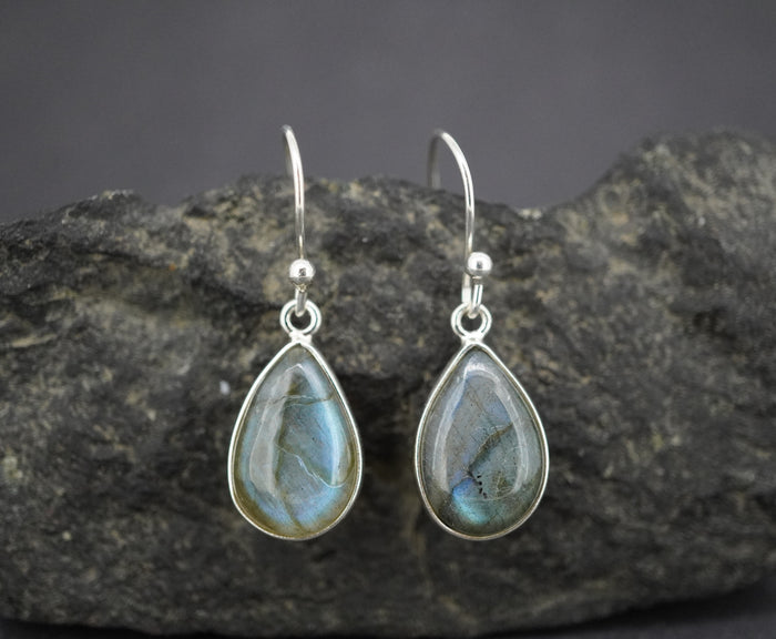 Labradorite Sterling Silver Medium Drop Earrings