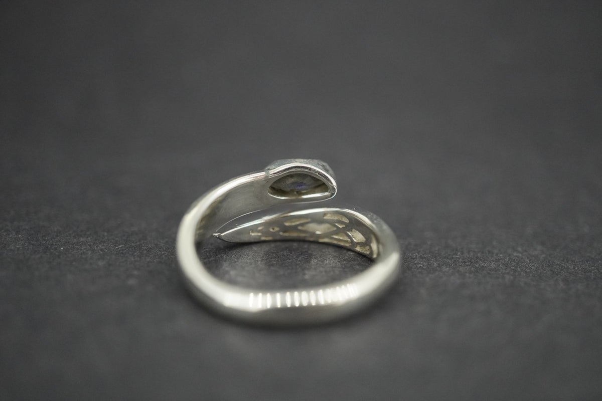 Labradorite Sterling Silver Marquise Wrap Ring