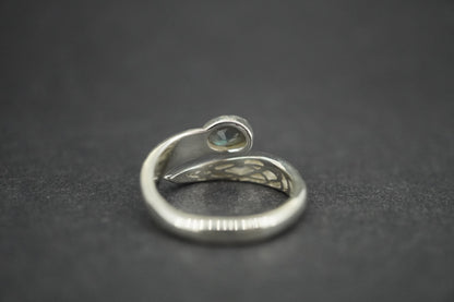Labradorite Sterling Silver Oval Wrap Ring