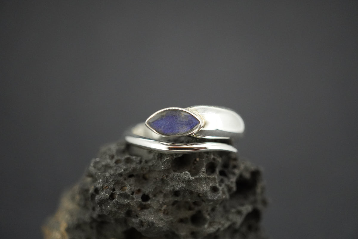 Labradorite Sterling Silver Marquise Snake Ring