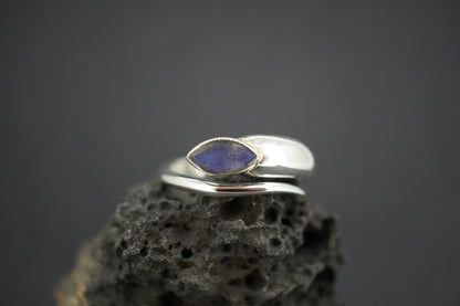 Labradorite Sterling Silver Marquise Snake Ring
