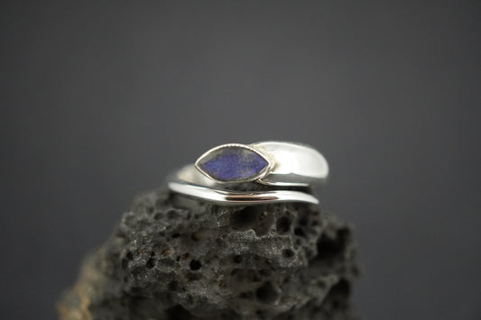 Labradorite Sterling Silver Marquise Snake Ring