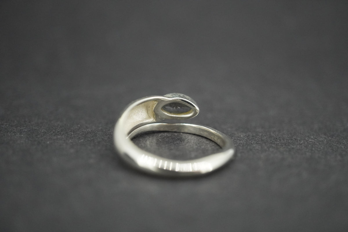 Labradorite Sterling Silver Marquise Snake Ring