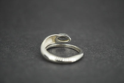 Labradorite Sterling Silver Marquise Snake Ring